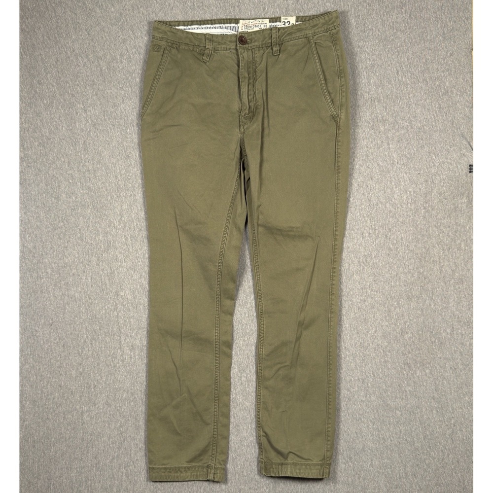 Fat Face Pants Mens 32x30 Sage Green Pigment Dyed Modern Coastal Slim Chino